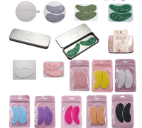 Patch personnalisable en silicone pour les yeux greffage de cils lavable réutilisable anti-rides feuille de brouillard pour les yeux Patch en silicone pour masque pour les yeux