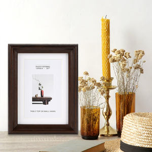 Cadre <span class=keywords><strong>photo</strong></span> classique peint à la main, en bois massif brun foncé, style nordique, qualité supérieure, vente en gros d'usine, élégant pour la décoration de table - Product Image 4