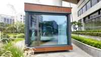 Mini-maison préfabriquée Zcamp E7 Standard pratique avec double vitrage équilibré et isolation, petite maison à prix abordable pour une séjour panoramique