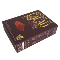 Boîte d'emballage personnalisée pour en-cas au chocolat en grains de cacao avec logo doré, boîte en papier, idée de design gratuite