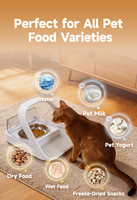 Distributeur de nourriture intelligent et portable pour animaux de compagnie avec reconnaissance de puce RFID, distributeur automatique électronique pour chats et chiens, nourriture humide et sèche, matériau PP