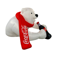 Ours gonflable avec bouteille de Coca-Cola Ours blanc gonflable Animal gonflable Cartoon pour la décoration ou la publicité