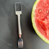 Lichtgewicht watermeloen snijvork van roestvrij staal, van Chinese origine, multifunctioneel fruit snijgereedschap voor het snijden van watermeloenblokjes