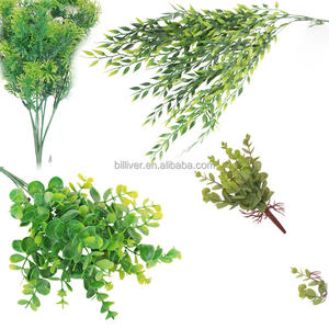 Decoración de Boda Persa Pequeña, Hojas Artificiales Verdes, 7 Ramas, Arreglo de Plantas Artificiales para el Día de la Madre - Product Image 5