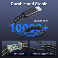 Nuevo Cable USB Tipo C 2 en 1, Cable Doble Tipo C con Carga Rápida PD100W