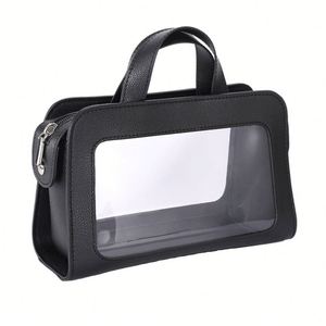 Custom Logo Clear Waterproof Clear PVC <b>Makeup</b> Bag Travel Storage Pouch Portable Cosmetic Organizer <b>Case</b> for Women - Product Image 3