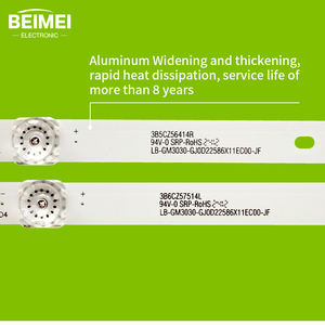 Tira de LED de retroiluminación de TV para <span class=keywords><strong>Philips</strong></span> 58PUF7695/T3 6 + 5LED 3V 6 par/set para reemplazo de TV - Product Image 3