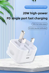 Cargador Rápido PD de 20W con Enchufe UK, Tipo-C, Puerto Único, <span class=keywords><strong>Adaptador</strong></span> de Carga Plegable para iPhone 15/16/14 Pro <span class=keywords><strong>iPad</strong></span> - Product Image 6