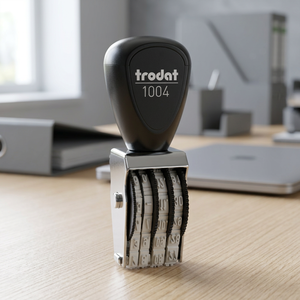 Trodat Classic 1004 Date Stamp 12 X 3 mm Metal/<b>Plastic</b> Month in Numbers File <b>Folder</b> Accessory - Product Image 2