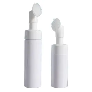 Escova facial para lavar o rosto, garrafa de plástico com bomba de limpeza, emulsão de espuma para limpeza de sapatos, 100ml, 120ml, 150ml e 200ml