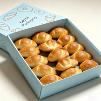 Boîte en carton à motif de dessin animé de Noël pour gâteaux et chocolats, avec pelliculage mat offset, de qualité alimentaire, pour l'emballage de gâteaux et de chocolats
