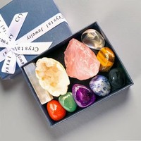 Lot de Pierres Roulées en Cristal Naturel et Grappes de Cristaux en Boîte – Un Excellent Choix pour la Décoration Intérieure et les Cadeaux