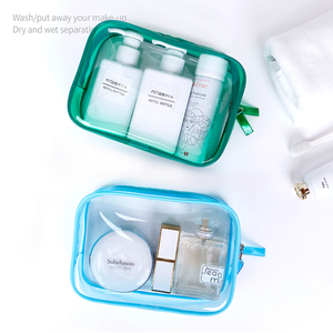 Factory Design Fashion Woman Travel Portable Waterproof Transparent PVC <b>Storage</b> Makeup Bag <b>Toiletry</b> Cosmetic Bag with Zipper - Product Image 5