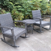 Usine bas prix 2 chaises et 1 table rotin osier jardin extérieur chaises et table