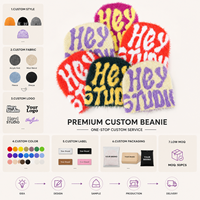 Gorro de Calavera de Diseño en Contraste de Color, Estilo Urbano, Cálido para Invierno, Tejido de Mohair, con Logotipo Personalizado