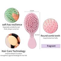 Peigne à air parfumé écologique en plastique portable pour aromathérapie, mini brosse à cheveux pour le coiffage et le massage du cuir chevelu, usage en salon SY745