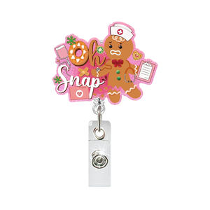 Klip liontin dapat diperbesar elemen Natal yang mudah untuk ditarik <span class=keywords><strong>ID</strong></span> akrilik medis lencana gulir - Product Image 5