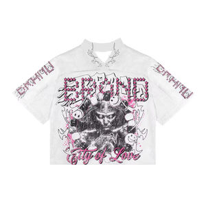 Ropa de calle personalizada, camiseta de fútbol retro Rosa deportiva, impresión por sublimación, patrón de logotipo, camiseta de fútbol de malla recortada ajustada de gran tamaño - Product Image 4