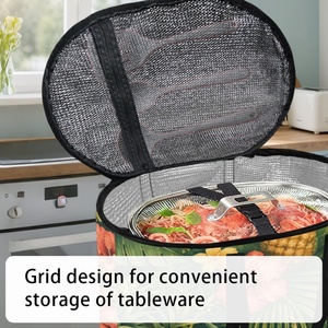 Borsa Termica Portatile per Slow Cooker con Stampa Floreale Tropicale per Picnic e Viaggi - Product Image 6