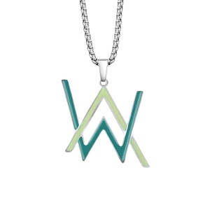 Collar de Moda <span class=keywords><strong>Alan</strong></span> Walker, Estilo Hip Hop, Collar Luminoso para Hombre, Colgante <span class=keywords><strong>Alan</strong></span> Walker - Product Image 1