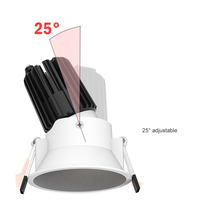 Mini Spot lumineux Led en aluminium, minimaliste et contemporain, décoratif d'intérieur, Anti-éblouissement, montage encastré, 10w, 12w, 14w