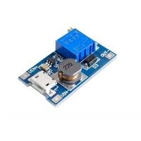 EZON 2A Boost Board Modul Penguat DC-DC Input Tegangan Lebar 2/24V Dapat Disesuaikan Menjadi 5V/9V/12V/28V MT3608