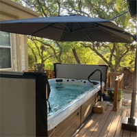 Base JH-Mech pour parasol de plage parasol robuste 70Lbs rond carré en acier galvanisé et bases Patio