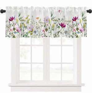 Cortinas Cortas Florales Estilo Rústico para Ventanas de Cocina, Venta al Por Mayor - Product Image 1