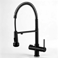 Robinet de cuisine à eau chaude/froide avec mitigeur 3/4/5 voies et 2 poignées, cartouche en céramique, pour usage en cuisine – Échantillon direct usine
