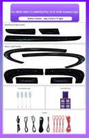 64 couleurs pour BMW MINI Clubman F54 2016-2026, accessoires d'éclairage d'ambiance pour voiture, décoration intérieure, barre de lumières LED 12V