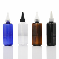 Daxiang bouteille en plastique à bouche tranchante Pet bouteille d'huile pour cheveux en plastique à embout vissé à bec torsadé bouteille à bouchon supérieur