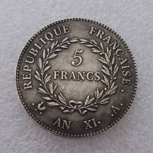 Moneda francesa antigua Notre Dame De Paris 5 francos Medalla histórica Copia de réplica - Product Image 3