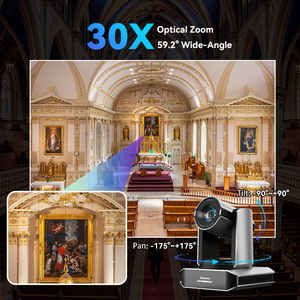 Caméra PTZ Plus 30x 4K60fps NDI HX2 HDMI SDI RJ45 USB UHD pour diffusion en direct, caméras de <span class=keywords><strong>conférence</strong></span> PTZ - Product Image 4