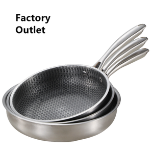 Poêle à frire plate en acier inoxydable pour usage domestique antiadhésive non enduite pour les cuisinières à induction et les cuisinières à gaz pour la friture d'œufs à steak - Product Image 3