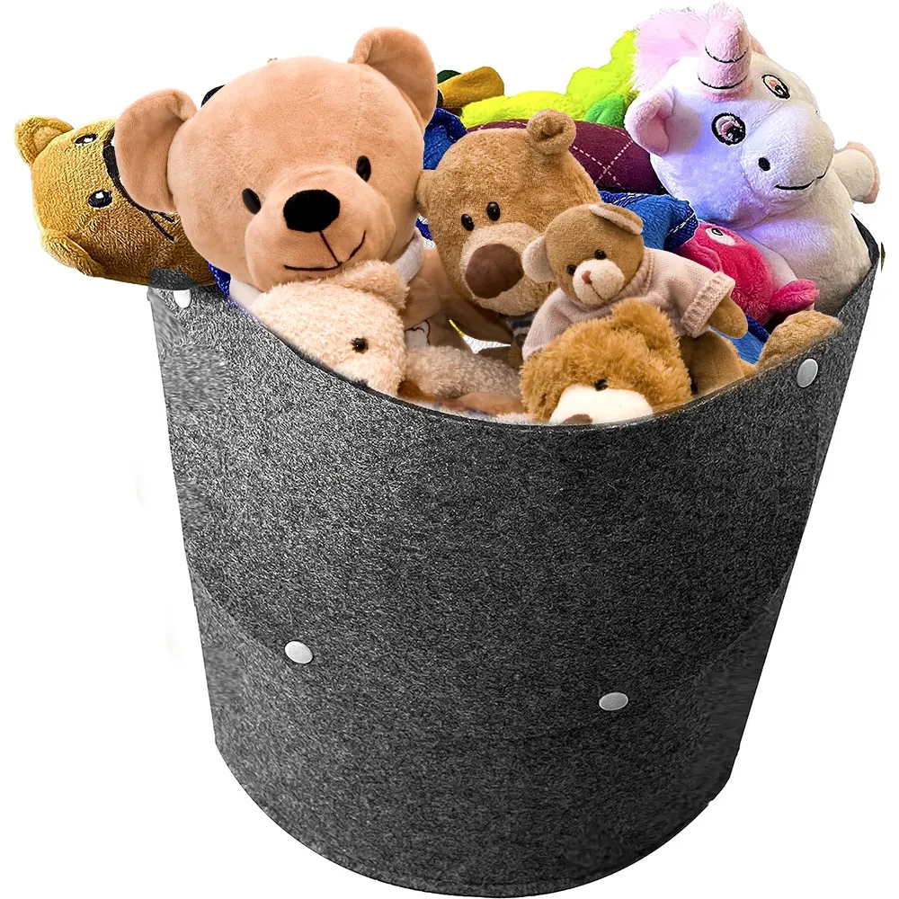 New Design Customized Removable Felt Toy Storage Buckets Baskets For Kids