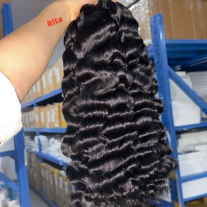 Pronto per la Spedizione: Extension di Capelli Umani Grezzi 100% Non Trattati, da Singolo Donatore, Doppia Trama, Ricci Indiani Grezzi, Fasci di Capelli Ricci Birmani - Product Image 4