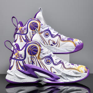 Chaussures de tennis et de basketball montantes pour garçons 2026 – Confortables, respirantes, décontractées, à motif dessin animé, semelle en caoutchouc mince antidérapante pour le printemps - Product Image 6