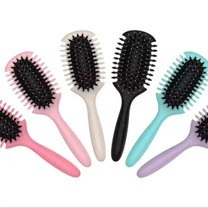 OEM üretici yeni tasarım kıvırcık saç fırçası sıçrama tanımlayan fırça uygulanabilir tarak penye kıvırcık saç fırçası kadınlar ve erkekler için