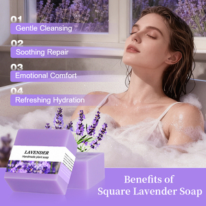 Jabón de <span class=keywords><strong>Lavanda</strong></span> Orgánico - Aromaterapia Relajante, Limpieza Profunda y Protección de la Piel, Alivia la Sequedad y Repara la Piel Sensible y Frágil - Product Image 2