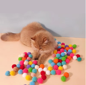 Modern yeni kedi oyuncak eğitim Teaser Scratch topu ve kediler için yavru ponponlar sessiz interaktif peluş silah - Product Image 2