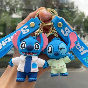 Top Sale Pvc Keychain 3D <b>Doll</b> Lovely Cartoon Stitch Anti-Lost Keyrings Kids Gifts Toys Handbag Pendant Decoration <b>Accessories</b> - Product Image 2