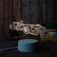 Interrupteur tactile hologramme 3D Luminaria Lava Lamp Changing Deco Gift Illusion Unique Lamp Acrylic Night Light