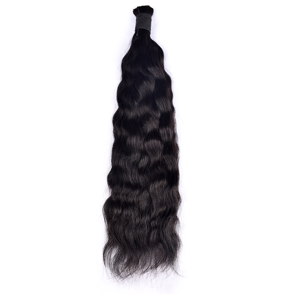 KAMA 100% Virgin Human Hair Bulk for Crochet Boho Braids 100g Unprocessed Natural Braiding Hair Extensions Detail Section 5