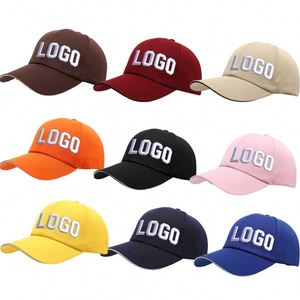 Gorra de béisbol publicitaria de 6 paneles con visera tipo sándwich, de algodón twill, con cubo metálico, el mejor precio, regalo promocional personalizado - Product Image 1