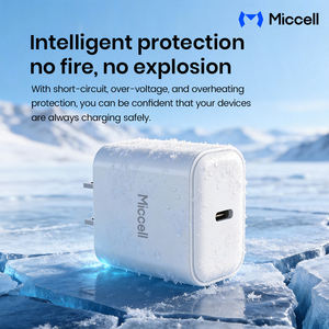 <span class=keywords><strong>Chargeur</strong></span> <span class=keywords><strong>rapide</strong></span> économique Miccell 25W avec prise US certifiée UL de type C pour <span class=keywords><strong>iPhone</strong></span>, <span class=keywords><strong>Samsung</strong></span> et téléphones Android - Product Image 4