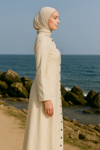 最新デザイン高品質高級アバヤイスラム服現代女性アバヤドレスイスラム教徒 - Product Image 3