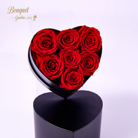 Coffret Cadeau de Fleurs Éternelles en Glycérine en Forme de Cœur pour la Saint-Valentin/Noël/Fête des Mères 2026, Longue Durée (3-5 Ans), OEM/ODM