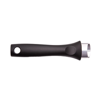 Poignées de casserole détachables écologiques de petite taille S140P en plastique PUREBLACK de conception traditionnelle italienne avec poignée longue et ergonomique