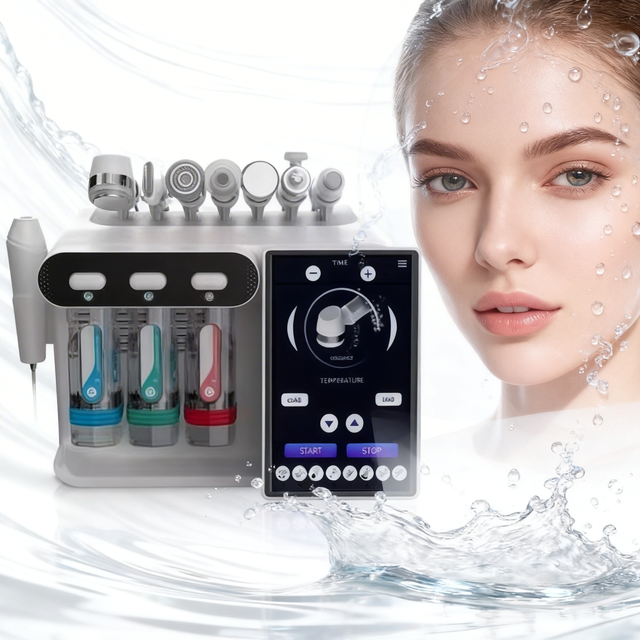 2026 8 in 1 Oxygen Bubble Deep Cleaning Pores Face Skin Tightening Dermabrasion Wrinkle Removal Face Cleaning Beauty Device