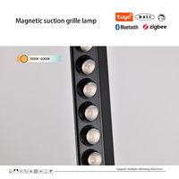 Grille lumineuse magnétique en aluminium 20 ° /40 °   6W 48V Prise en charge de la gradation 3000K-6000K, compatible avec rail magnétique de 20 mm